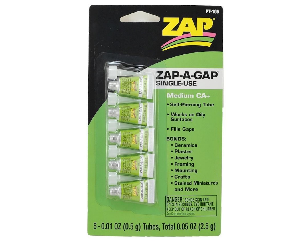 Zap-A-Gap CA+ Glue, Single-Use (5 per pkg)
