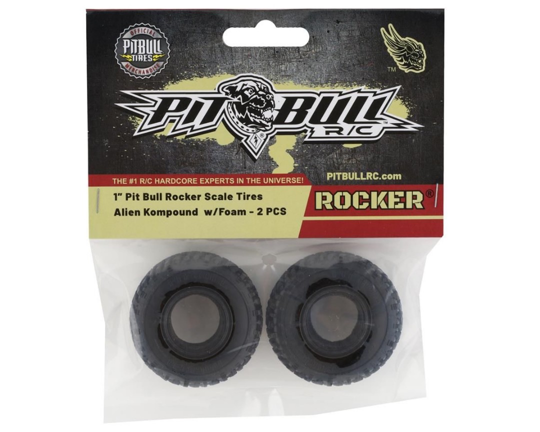 Pit Bull Tires Rocker 1.0\" Micro Crawler Tires w/Foam (2) (Alie