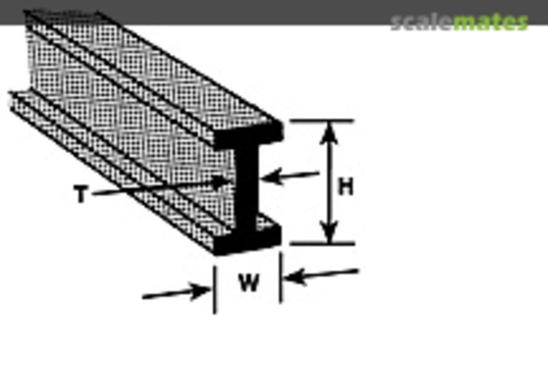 B6 3/16\" ABS I BEAM 600mm (1)