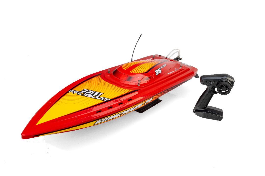Pro Boat Sonicwake 36\" V3, Self-Righting V-Hull RTR - Red