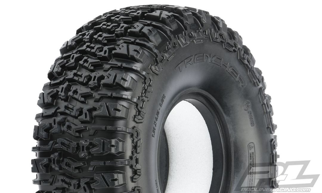 Pro-Line Hyrax 1.9 in G8 Tires Mounted on Impulse Black Plastic