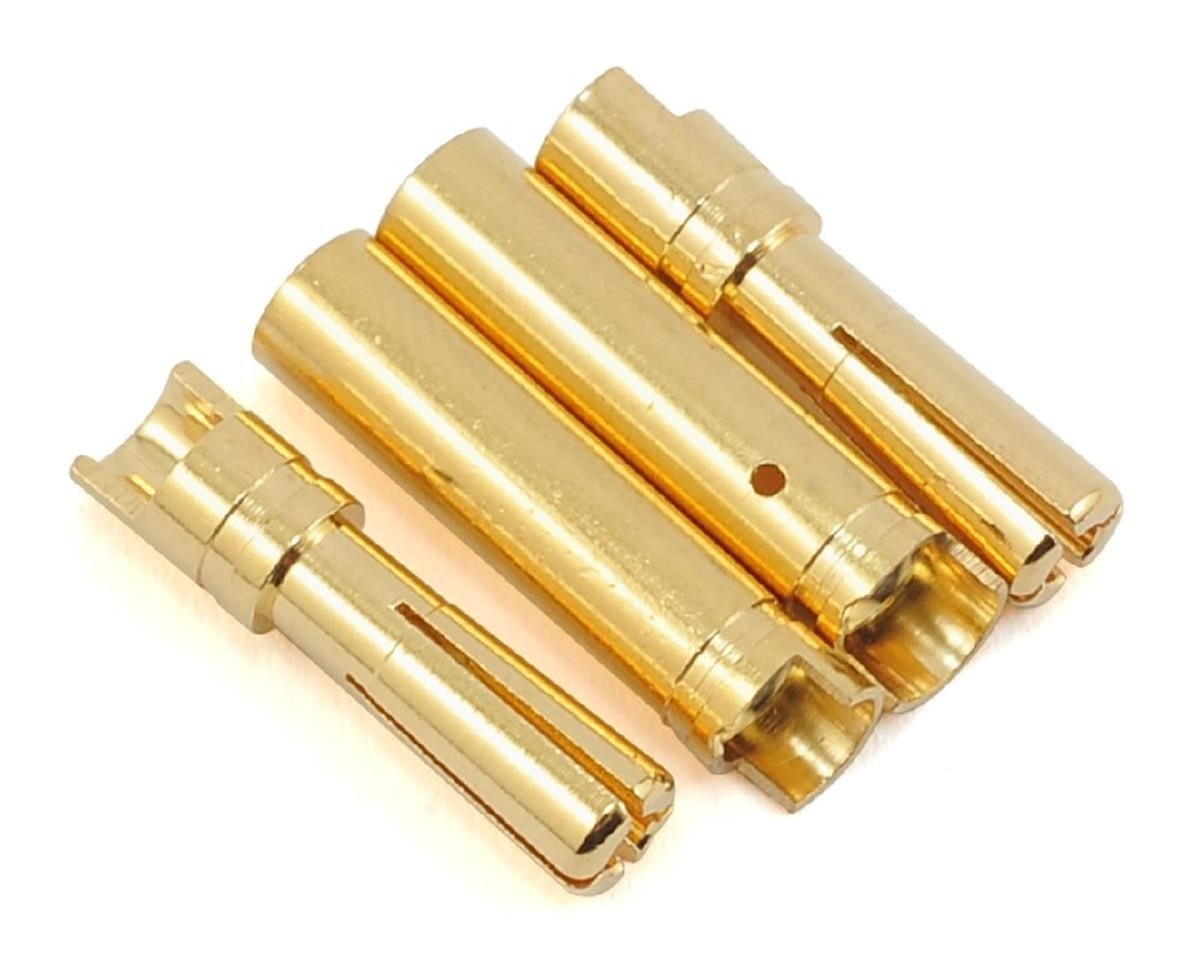 ProTek RC 4.0mm \"Super Bullet\" Solid Gold Connectors (2 Male/2
