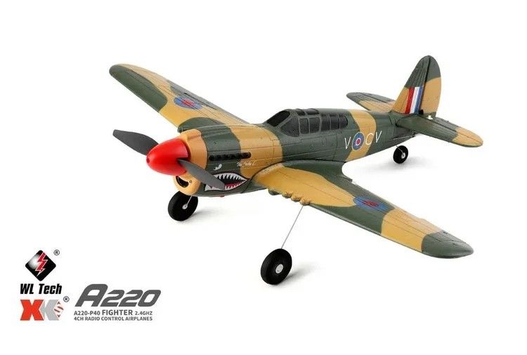 RC A220 P40 Warbird Fighter with Gyro