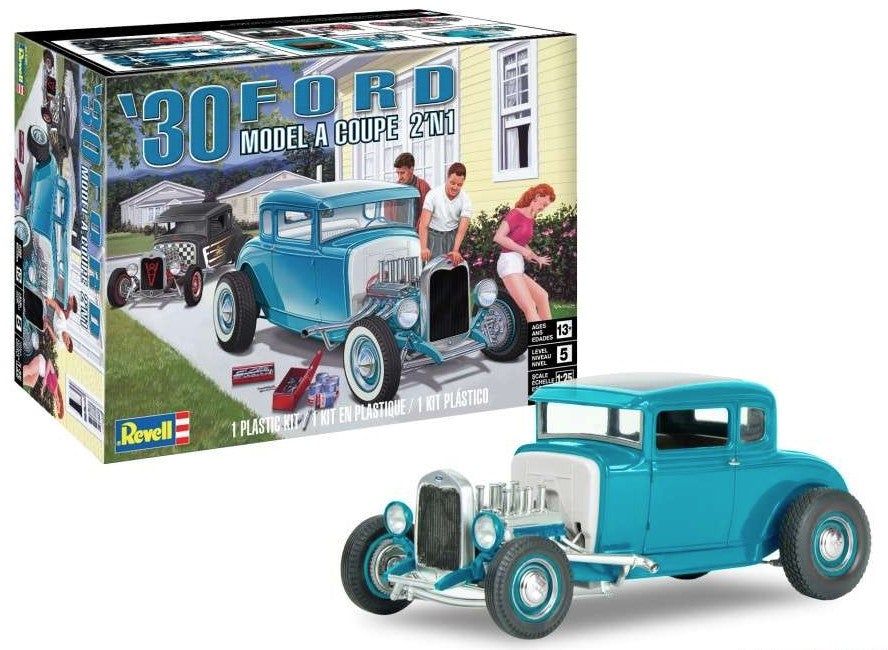 1929 FORD MODEL A COUPE STREET ROD 2 IN 1 MODEL KIT