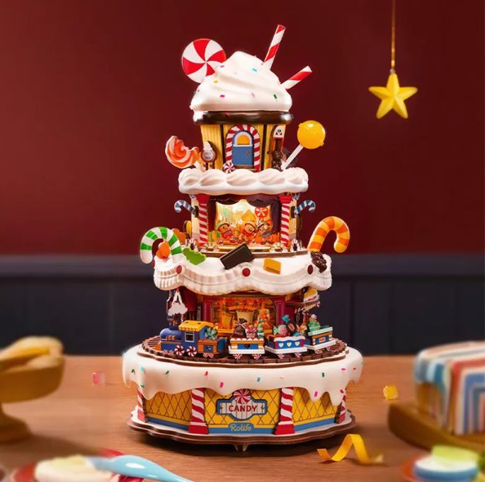 Rolife Caketopia DIY Music Box 3D Wooden Puzzle Dec/26 Rolife Caketopia DIY Music Box 3D Wooden Puzzle Dec/26