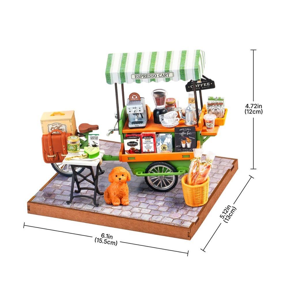 Rolife Aromatic Coffee Cart DIY Miniature House