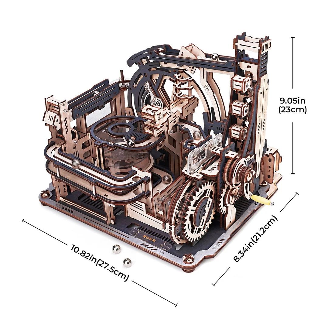 ROKR Space Port Marble Run 3D Wooden Puzzle