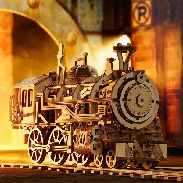 ROKR Locomotive Mechanical Gears 3D Wooden Puzzle