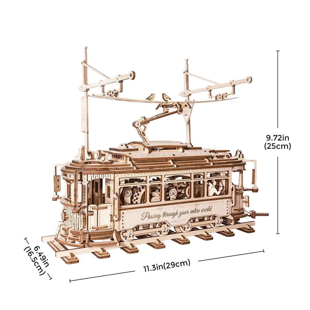 ROKR Classic City Tram 3D Wooden Puzzle