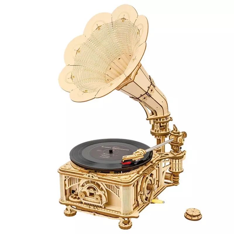 ROKR DIY Crank Classic Gramophone (Hand Rotating)