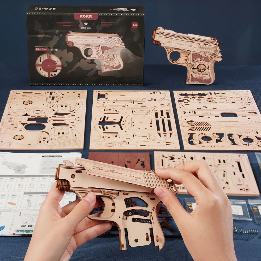 ROKR Mini Gun 3D Wooden Puzzle