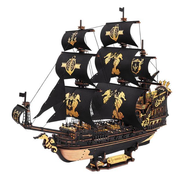 ROKR The Seahorse Barque Scale Model 3D Wooden Puzzle