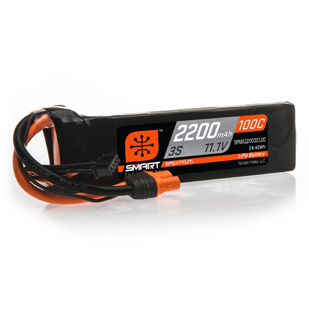 Spektrum 2200mAh 3S 11.1V Smart LiPo 100C IC3