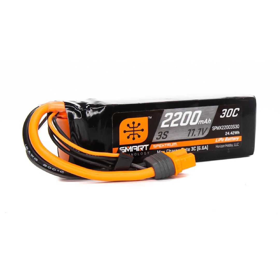 Spektrum 2200mAh 3S 11.1V Smart LiPo 30C IC3
