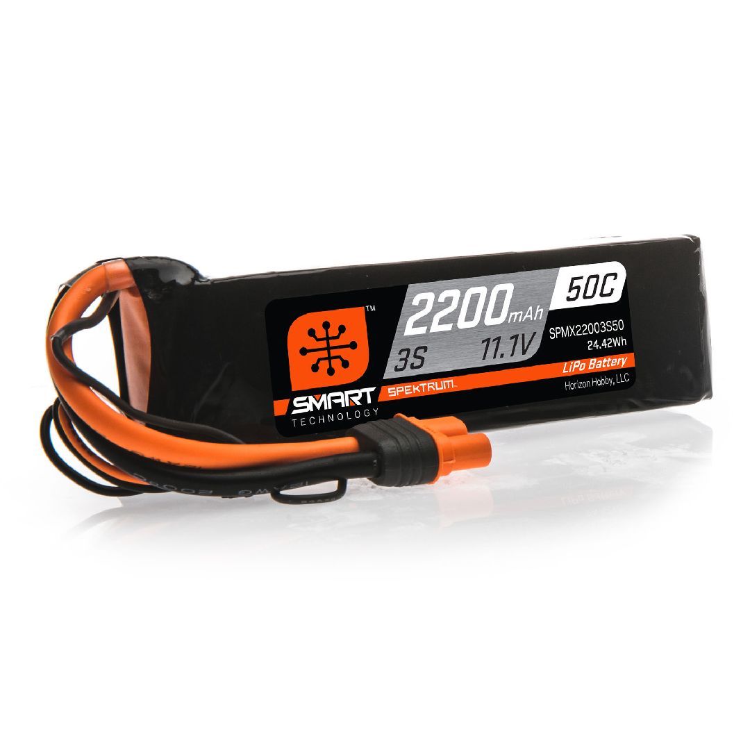Spektrum 2200mAh 3S 11.1V Smart LiPo 50C IC3