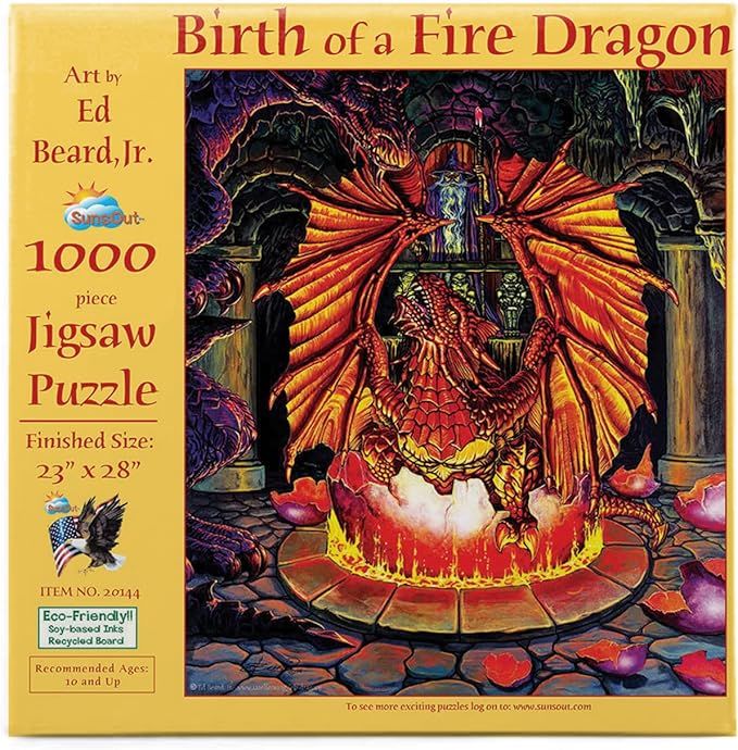 SUN20144 SUNSOUT INC Birth of a Fire Dragon Puzzle (1000 pcs)
