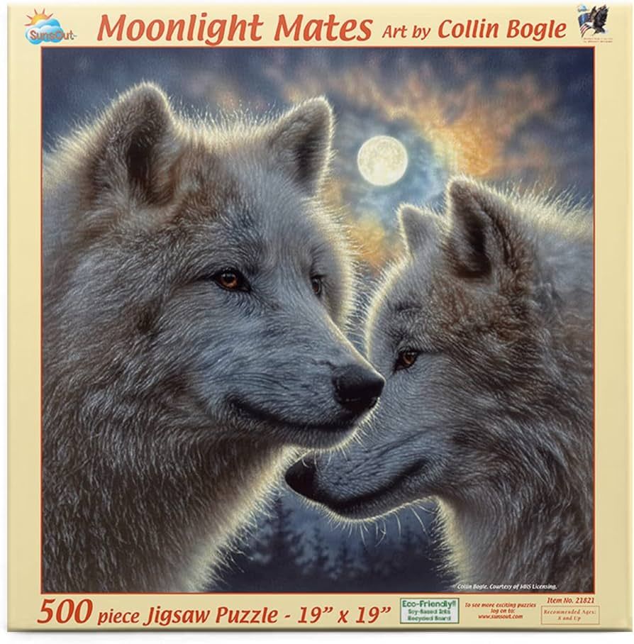 SUN21821 SUNSOUT INC Moonlight Mates 500 pc Jigsaw Puzzle