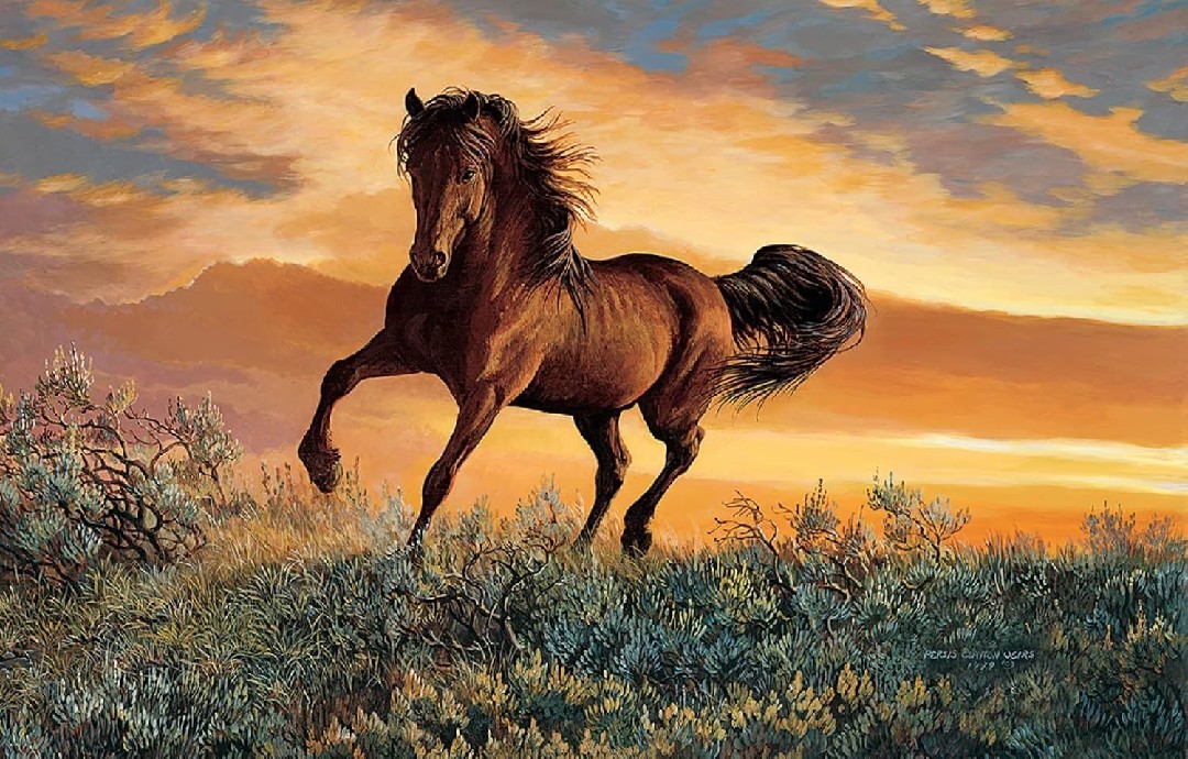 SUN51595 SUNSOUT INC Mustang Sky Jigsaw Puzzle (1000 pcs)