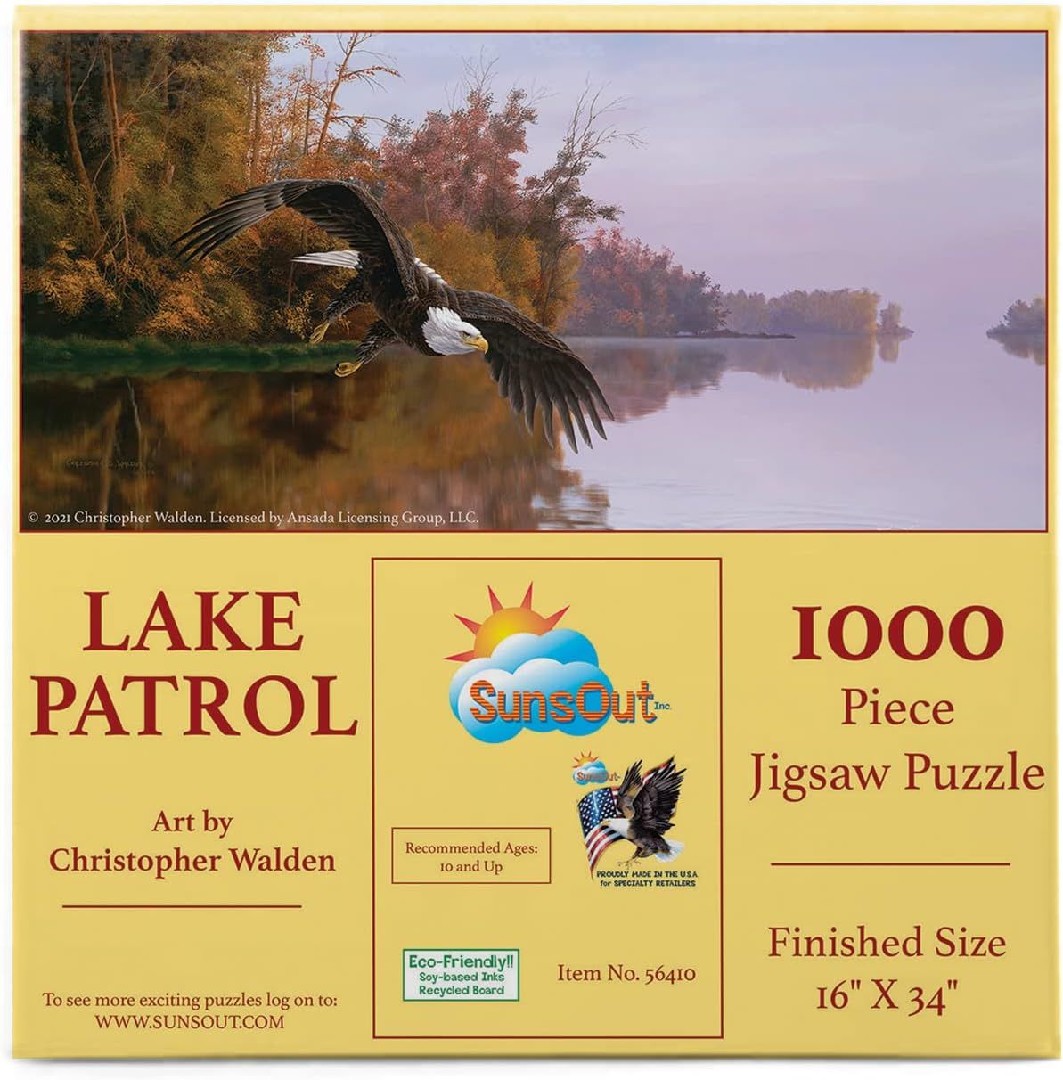 SUN56410 SUNSOUT INC Lake Patrol Jigsaw Puzzle (1000 pcs) 16x34