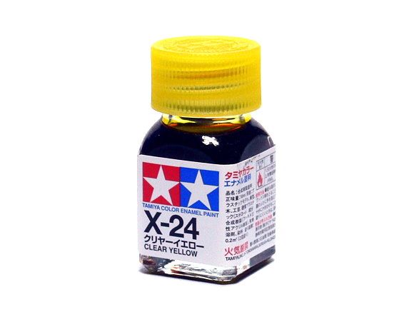 Tamiya Clear Yellow Enamel 1/4 oz Bottle (6)