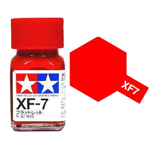 Tamiya Flat Red Enamel 1/4 oz Bottle (6)