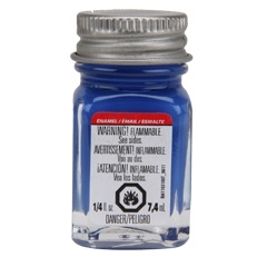 Testors Cobalt Blue Enamel 1/4 oz Bottle (6)