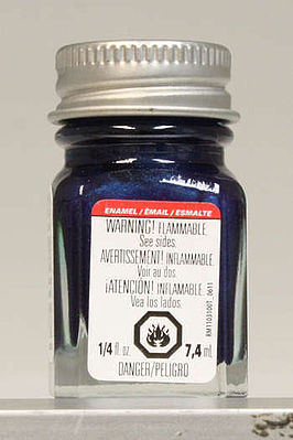 Testors Arctic Blue Metallic Enamel 1/4 oz Bottle (6)