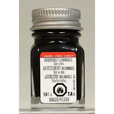 Testors Black Metallic Enamel 1/4 oz Bottle (6)
