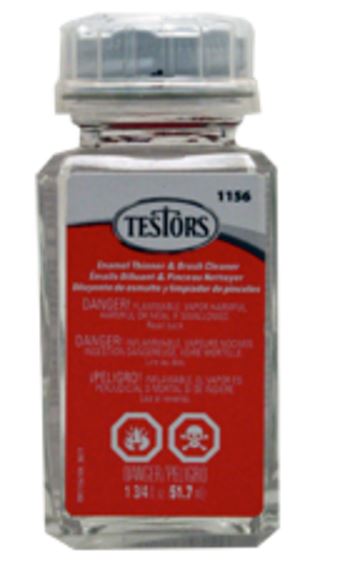 Testors Enamel Thinner & Brush Cleaner 1 3/4 oz (1)