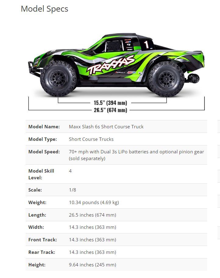 Traxxas Maxx Slash 1/8 4WD Brushless Short Course Truck - Green