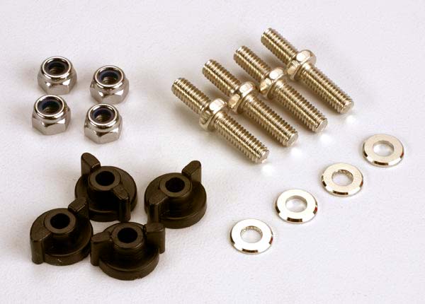Traxxas Anchoring Pins With Locknuts (4)/ Plastic Thumbscrews Fo