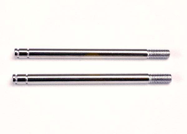 Traxxas Shock shafts, steel, chrome finish (long) (2)