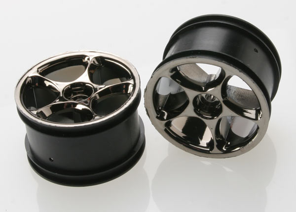 Traxxas 2.2\" Bandit Rear Tracer Buggy Wheels (2) (Black Chrome)