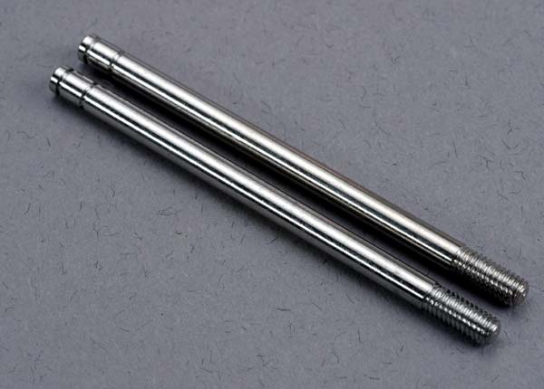 Traxxas Shock shafts, steel, chrome finish (X-long) (2)