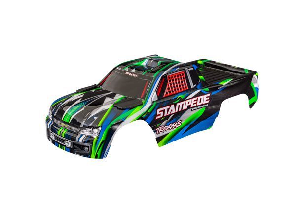 Traxxas Body, Stampede, Green(painted, for clipless mounting)