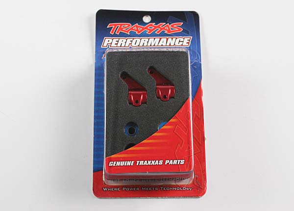 Traxxas Aluminum Steering Blocks w/Ball Bearings (Red) (2)