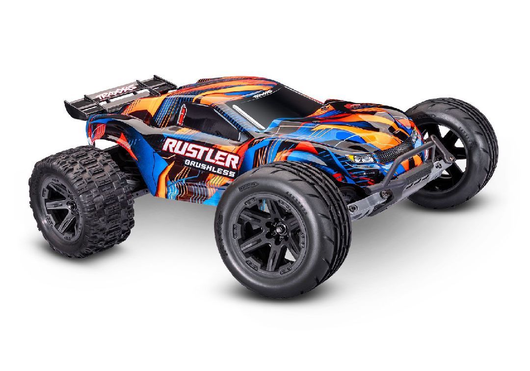Traxxas 1/10 Rustler HD VX3 BL 2WD RTR Orange No Battery/Charge