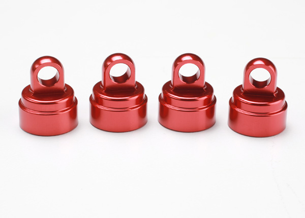 Traxxas Aluminum Ultra Shock Cap (Red) (4)