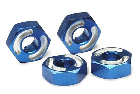 Traxxas Aluminum Hex Wheel Hubs w/2.5x12mm Axle Pins (Blue) (2)