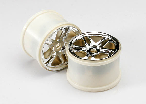 Traxxas 3.8 Split Spoke Wheels (2) (Revo 3.3) (Chrome)