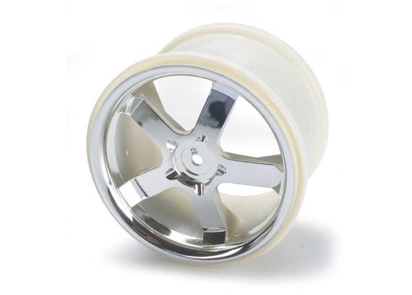 Traxxas 3.8 Hurricane Monster Truck Rims (2) (Revo) (Chrome)