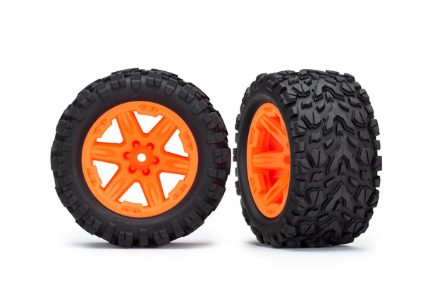 Traxxas Tires & wheels, assembled, glued (2.8\') (Rustler 4X4 or