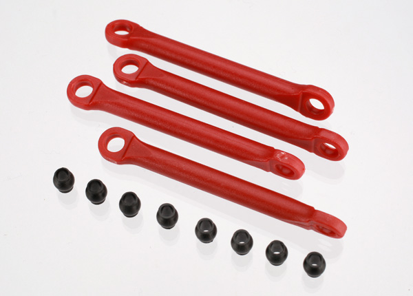 Traxxas Aluminum Push Rod Set (molded composite)(Red) (4) Hollow