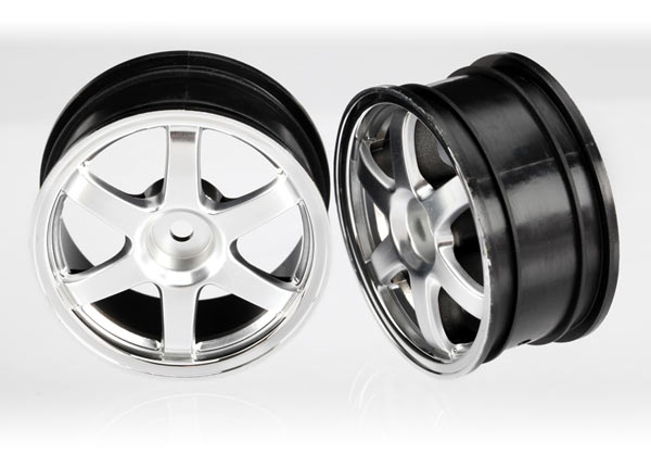 Traxxas Wheels, Volk Racing TE37 (Satin Chrome/Chrome) (2)