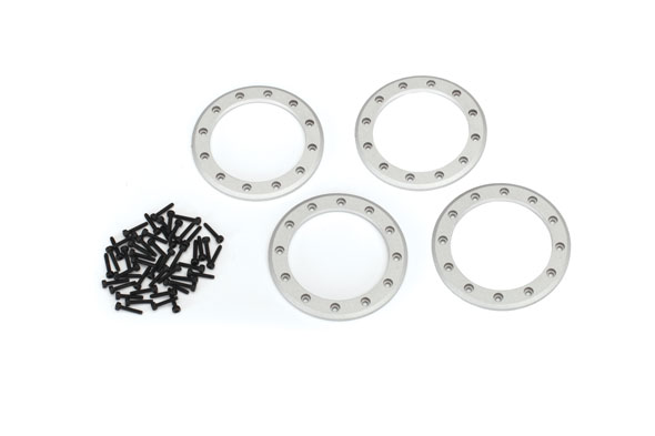 Traxxas Beadlock rings, satin (2.2\') (aluminum)(4)/ 2x10 CS (48