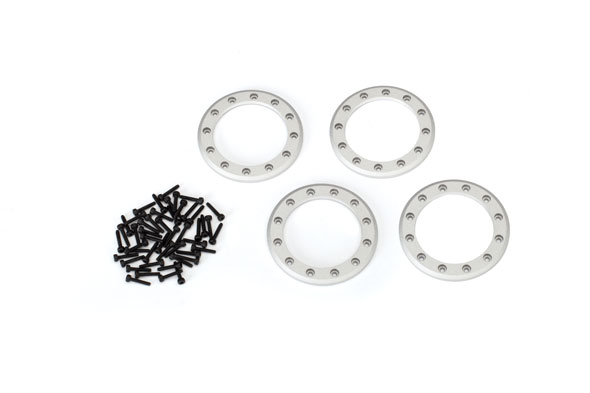 Traxxas Beadlock rings, satin (1.9\') (aluminum) (4)/ 2x10 CS (4