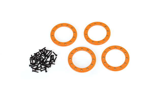 Traxxas Beadlock rings, orange (1.9\') (aluminum) (4)/ 2x10 CS (
