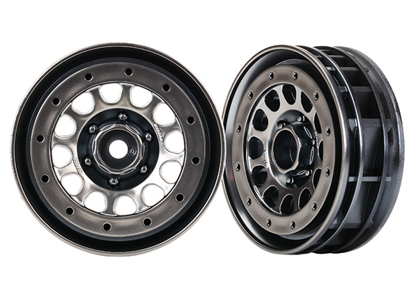 Traxxas Wheels, Method 105 1.9\" (black chrome, beadlock) (beadl