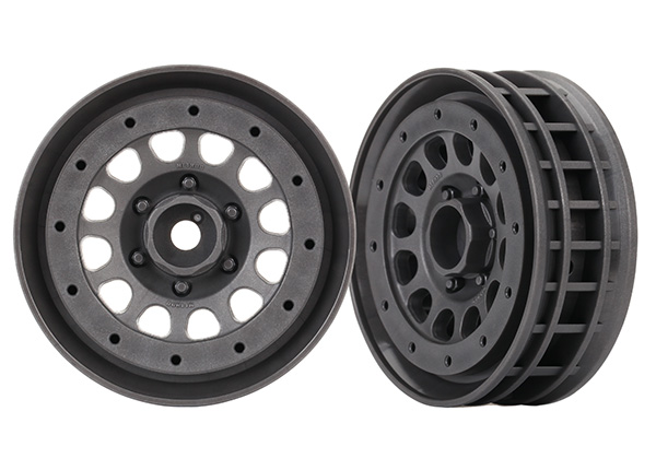 Traxxas Wheels, Method 105 1.9\" (charcoal gray, beadlock) (bead