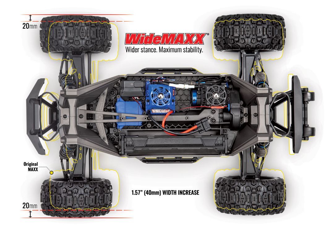 Traxxas Maxx 4S V2 Brushless Monster Truck w/ WideMaxx - Yellow